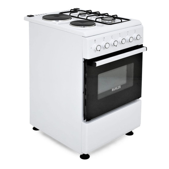 Голяма готварска печка Muhler ELC-500G, газ и ток