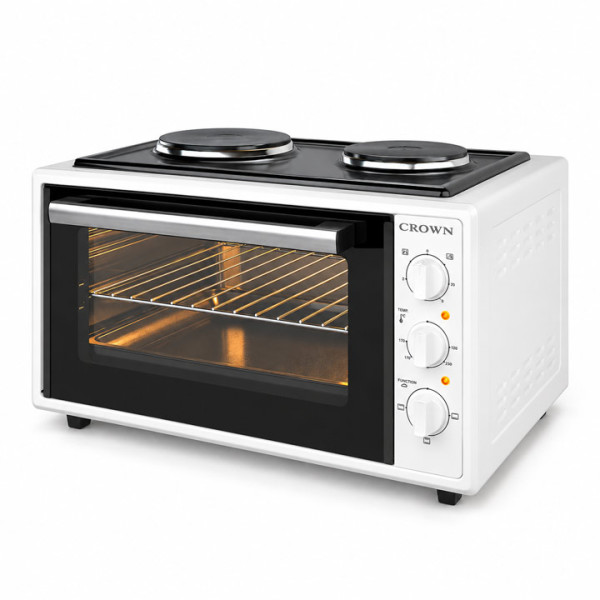 Мини готварска печка Crown CMO-466WF,Бяла