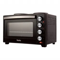 Малка готварска печка Voltz OV51441F40, 2 котлона, 40 л, Черен