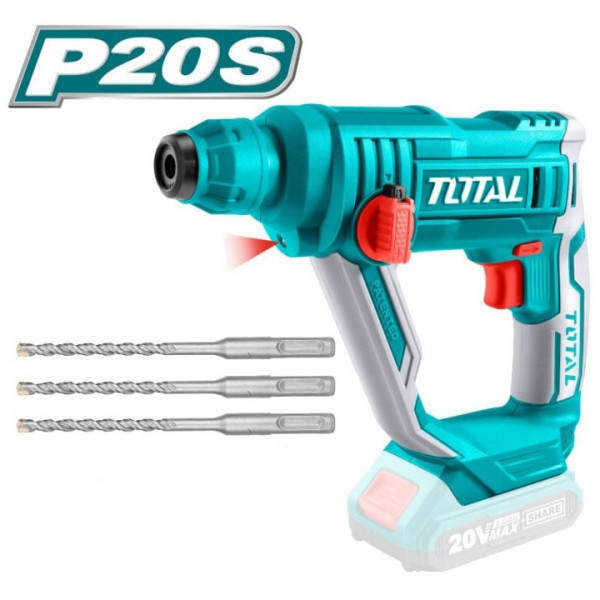 Акумулаторен перфоратор TOTAL SDS+, 20 V, без батерия