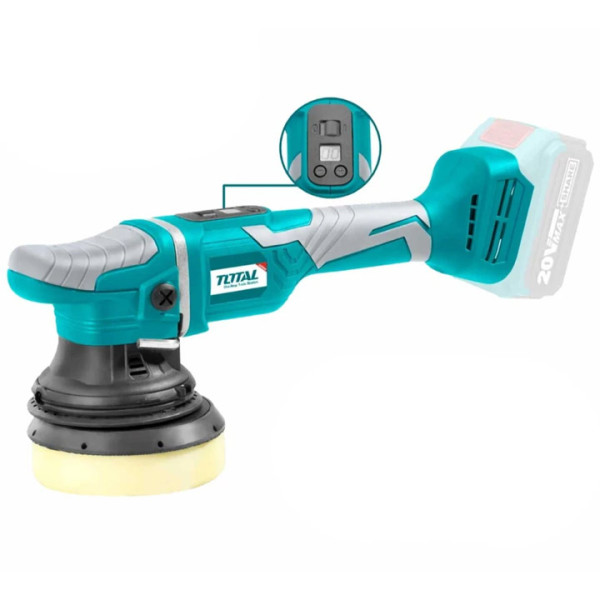 Акумулаторна безчеткова полирмашина TOTAL Industrial20V  Ø125mm, без батерия