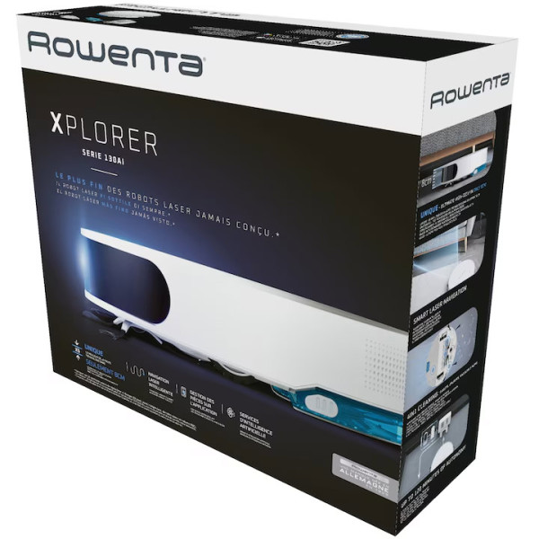 Прахосмукачка робот Rowenta X-Plorer S130 AI RR9067WH, Бяла
