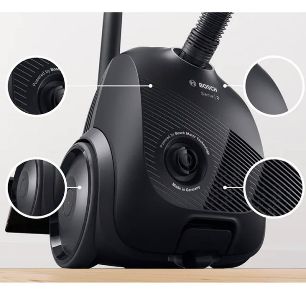 Прахосмукачка Bosch BGBS2LB1, черна