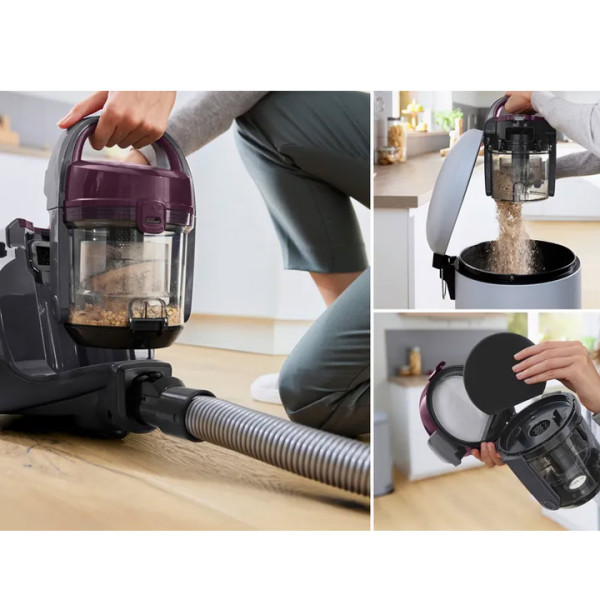 Прахосмукачка без торба Bosch 3A BGC05AAA1, 700W, 1.5 л, Филтър PureAir, Easy Clean