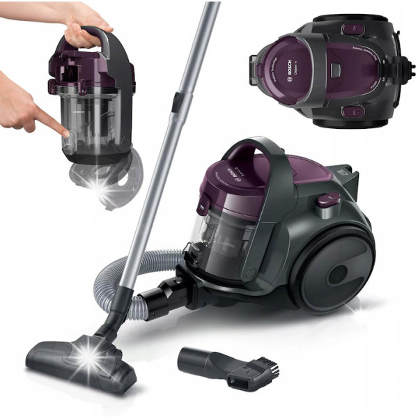 Прахосмукачка Bosch BGC05AAA1 Compact, Без торба, 700 W, PureAir