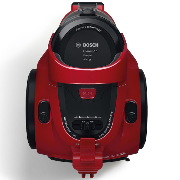 Прахосмукачка без торба  BOSCH BGC05AAA2, 700W, Червена