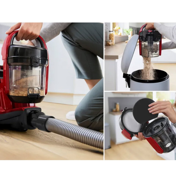 Прахосмукачка без торба  BOSCH BGC05AAA2, 700W, Червена