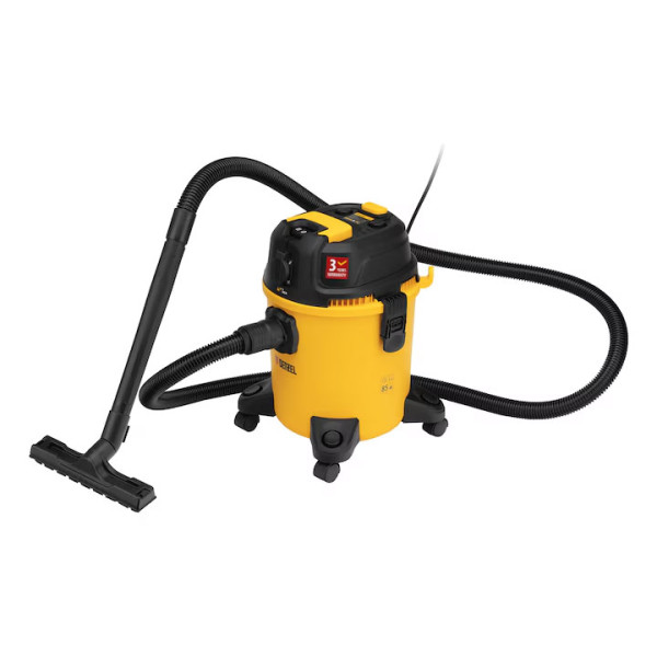 Прахосмукачка за сухо и мокро почистване Denzel EVC20, 1400W, резервоар 20л