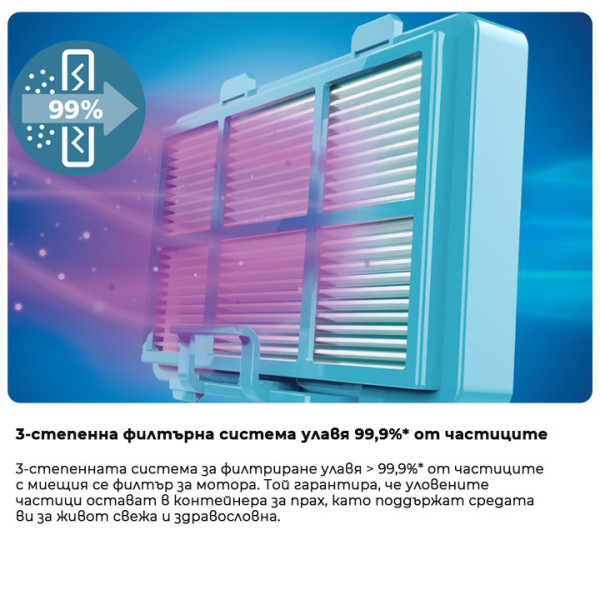Прахосмукачка без торба PHILIPS XB1142/10, 1.30L, 800W