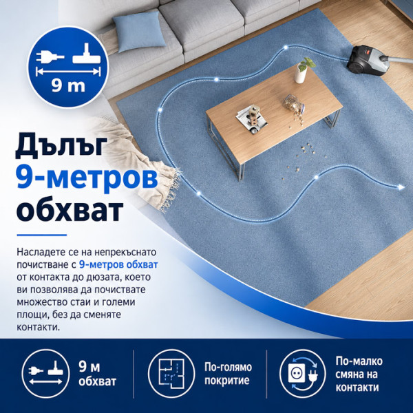 Прахосмукачка с торба Philips S2000 XD2152/12