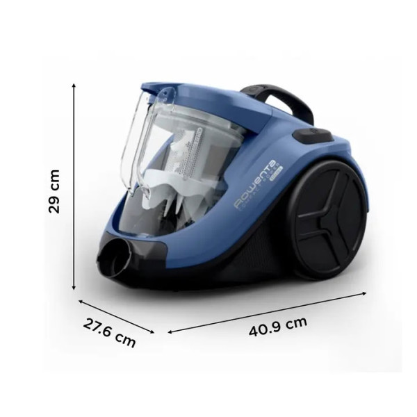 Прахосмукачка Rowenta RO3721EA , Без торба, Син
