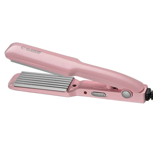 Преса за коса обем Elekom ЕК-5019, Керамично покритие, 180˚C, Зиг Заг плочи