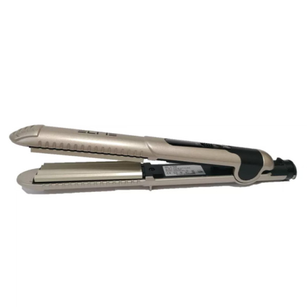 Преса за коса 3в1 ELITE HS-0463, три вида плочи, златна