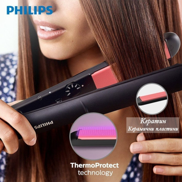Преса за коса PHILIPS BHS376/00 StraighCare, ThermoProtect