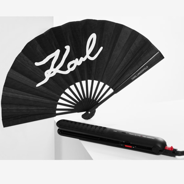 Преса за коса Rowenta x Karl Lagerfeld Optiliss SF323LF0, Keratin & Glow, Черен/Червен