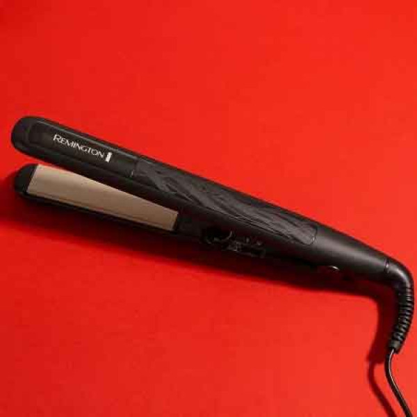 Преса за коса Remington S3500 Straight, Загряване за 15 секунди, Керамика, Турмалин, 230ºC, Черен