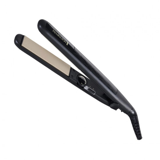 Преса за коса Remington S3500 Straight, Загряване за 15 секунди, Керамика, Турмалин, 230ºC, Черен