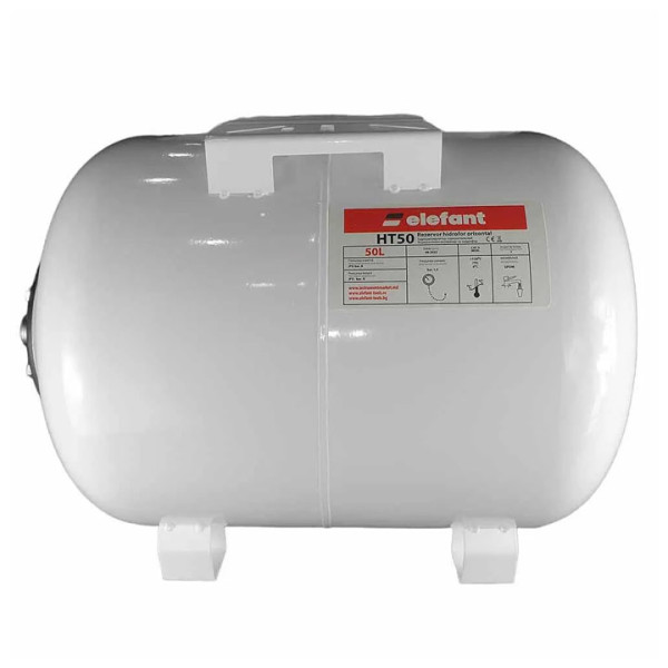 Разширителен хидрофорен съд ELEFANT HT50L, 50 л, 8 bar, 1″, Хоризонтален