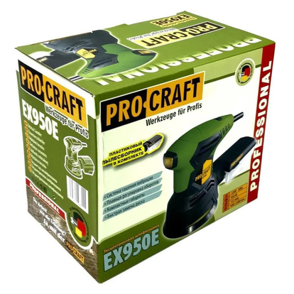 Ексцентричен шлайф PROCRAFT EX950E, 240W, 125mm