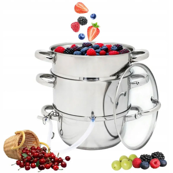 Соковарка TOPFANN GS-01201-26JS-1, 8л, 26 см, Индукция, Инокс