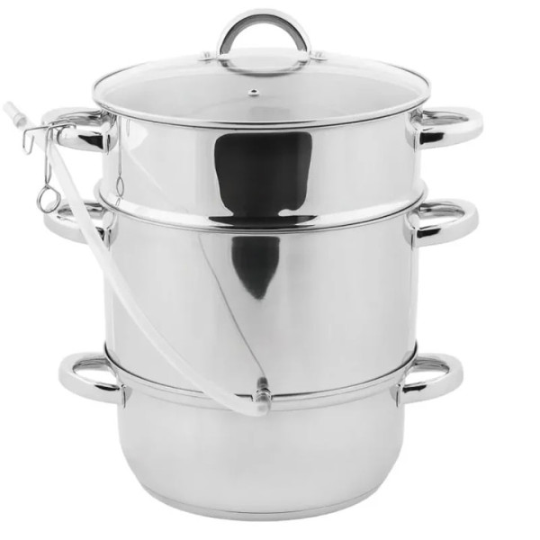 Соковарка TOPFANN GS-01201-26JS-1, 8л, 26 см, Индукция, Инокс