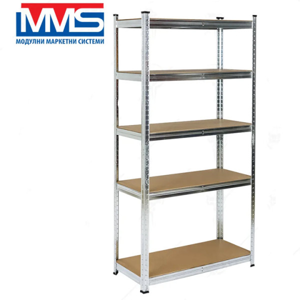 Стелаж метален MMS ЕКО MDF, 5х175кг, 180x90x40