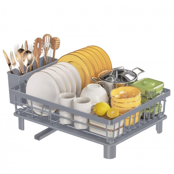 Сушилник за съдове HausRoland HR306-3, 48.5х32.5.5х15.5см, Сив