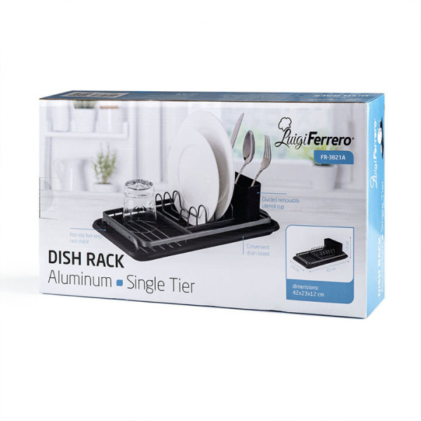Сушилник за съдове Luigi Ferrero  FR-3821A 42x23x12cm, черен