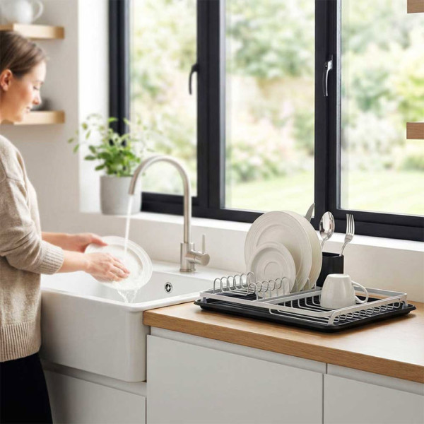 Сушилник за съдове Luigi Ferrero FR-3932P, 43x32x12cm, сребрист