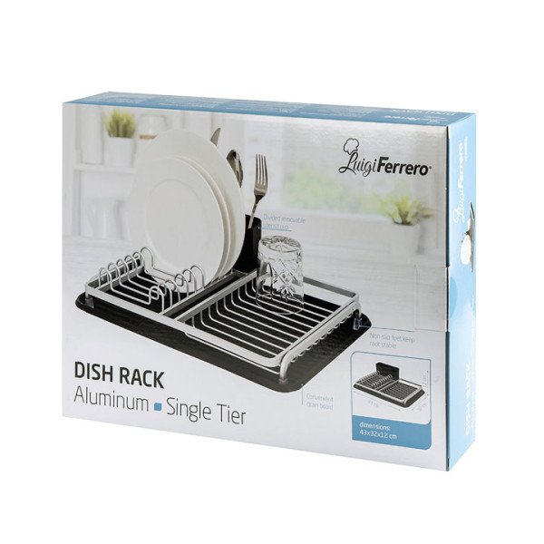 Сушилник за съдове Luigi Ferrero FR-3932P, 43x32x12cm, сребрист