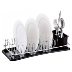 Сушилник за съдове ROSBERG R53000M, едно ниво, хром/черен