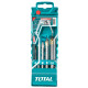 Комплект свредла за стъкло TOTAL INDUSTRIAL, 5 броя, Ф 4 - Ф 10