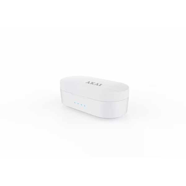 Безжични аудио слушалки AKAI BTE-J10W,Wireless, Bluetooth, Бял