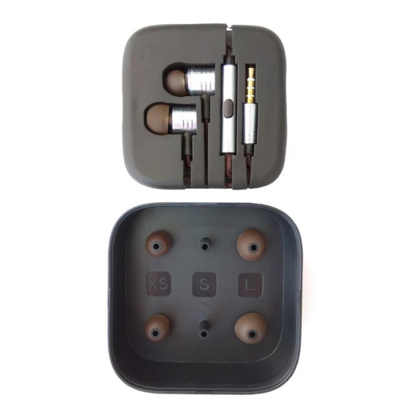 Слушалки с микрофон HQ сиви