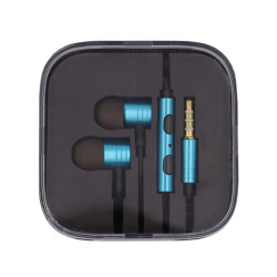 Слушалки с микрофон HQ metal сини