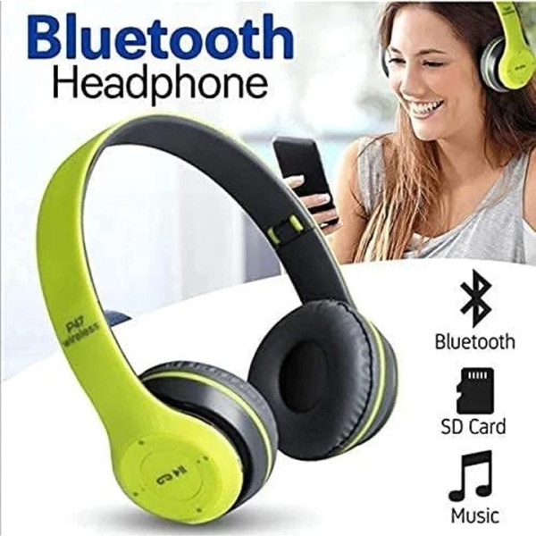 Слушалки P47 Bluetooth зелени