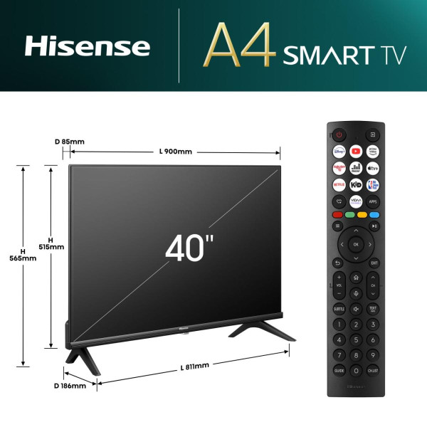 Телевизор Hisense 40A4N Full HD, 40inch