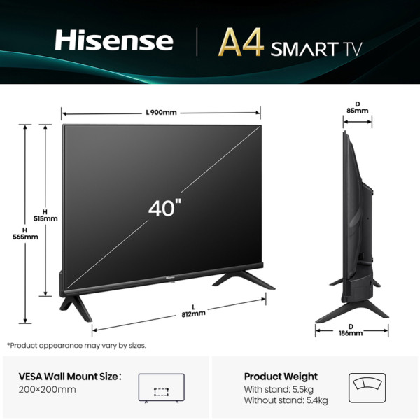 Телевизор Hisense 40A4Q