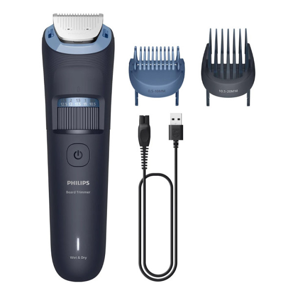 Тример за брада Philips Series 3000 BT3665/15, Син