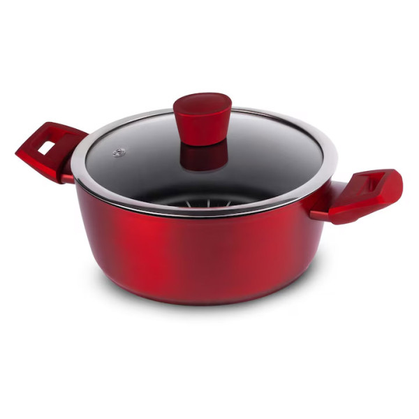 Тенджера BRIO Red Passion 24x10.5см, 4л, индукция
