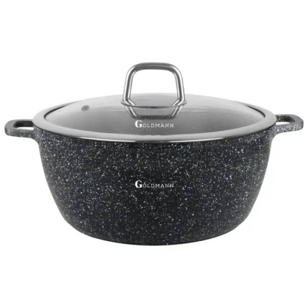 Тенджера Goldmann GM-0326,26х12см,индукция, Лят алуминий