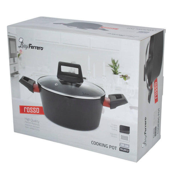 Тенджера Luigi Ferrero Rosso FR-2813 28x13.5cm, 6.7L