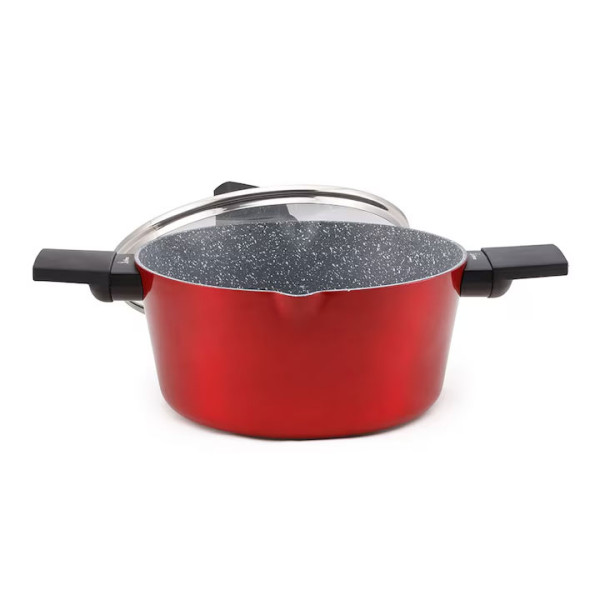 Тенджера Luigi Ferrero Rossy FR-2814, 28x13.5 cm, 6.7 L, Червен