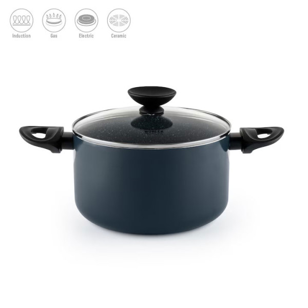 Тенджера дълбока Muhler Nia MR-2245D 22x13cm, 4.5L