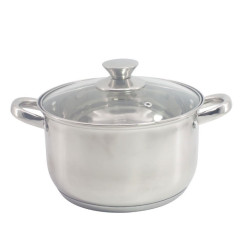 Тенджера с капак Rosberg R51210L18, 18 см, 2.5 л, Индукция, Инокс