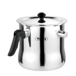 Млековарка Rosberg R51430A, 3 литра, Двойни стени, Свиреща при завиране, Инокс