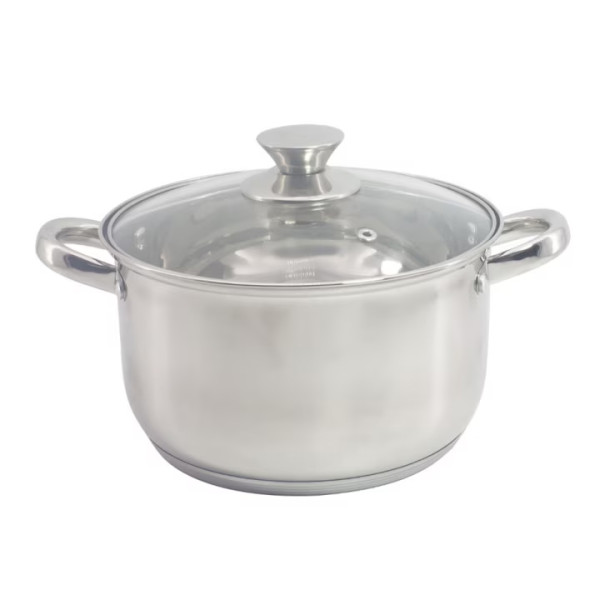 Тенджера Rosberg R51210L22, 22 см, 4.5 л, Индукция, Инокс