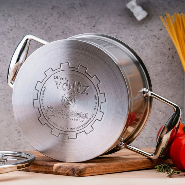 Тенджера VOLTZ OV51210P22, 22x13см, 4.7л, индукция