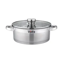 Тенджера Voltz OV51210Q26,26х10см., 5.10л, Плитка,индукция, Инокс