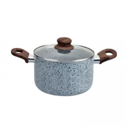 Тенджера Oliver Voltz Siena OV51318J24D, 24х13см, 5.6л, Светло сив